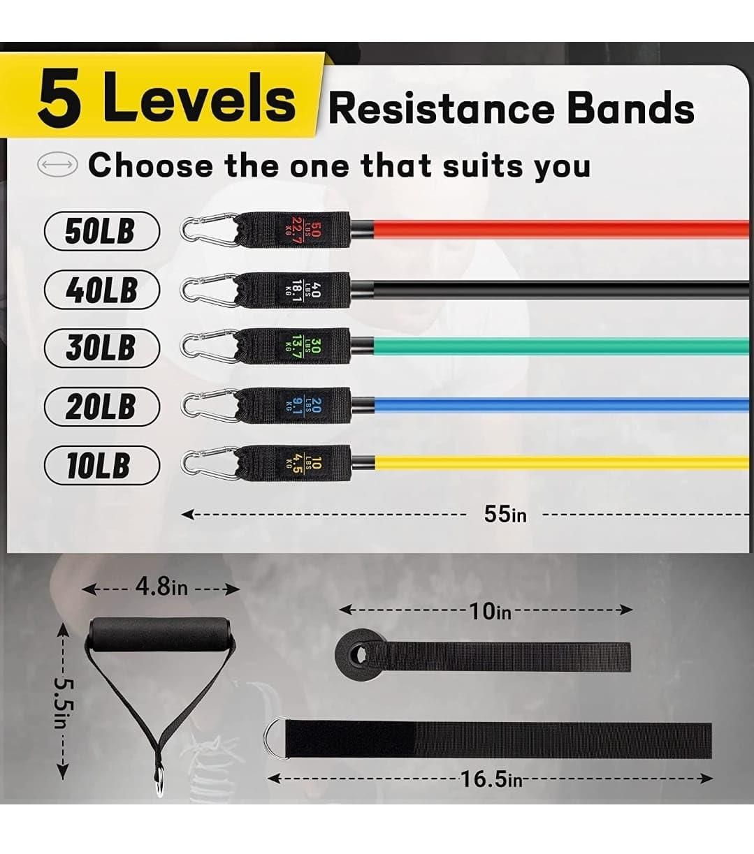 RUN Resistance Band Set for Heavy Workout